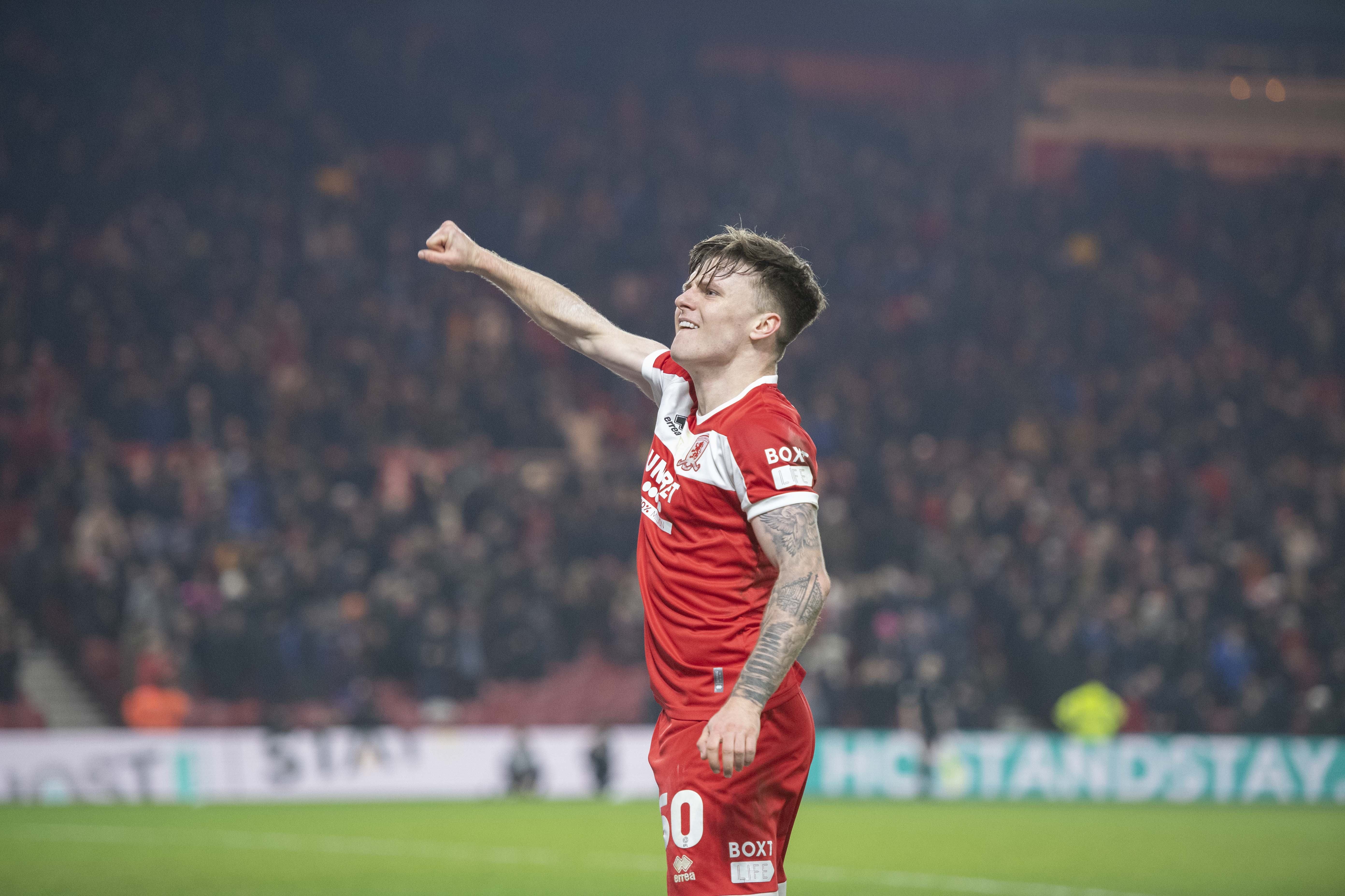 EN SUKSESS: Alle parter var fornøyde med Doaks låneopphold i Middlesbrough før han skadet hamstringen i januar. Her feirer han mål mot West Bromwich Albion, få dager før sesongen var over.