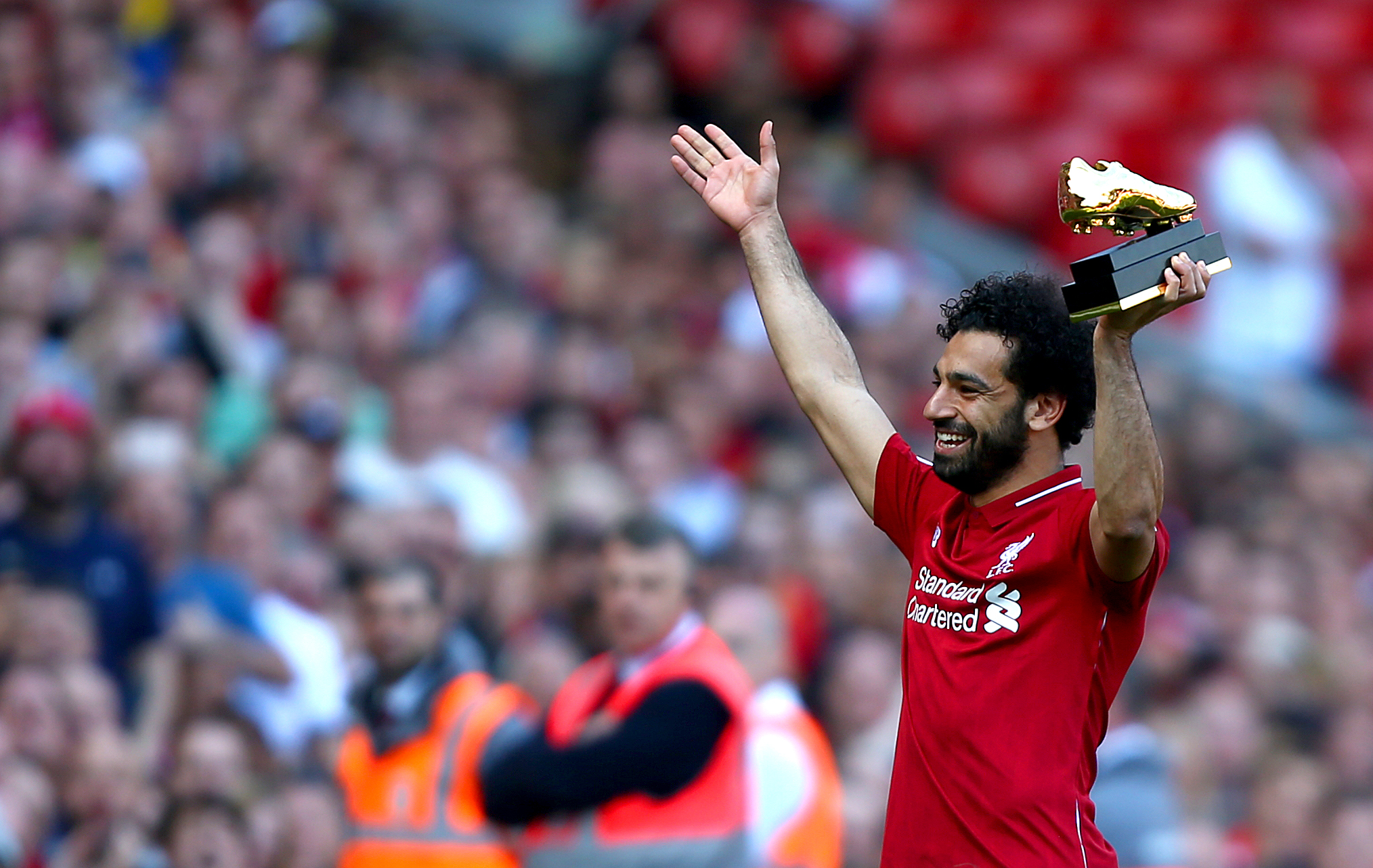 DEBUTSESONGEN: Mohamed Salah endte på topp i han første sesong i Liverpool.