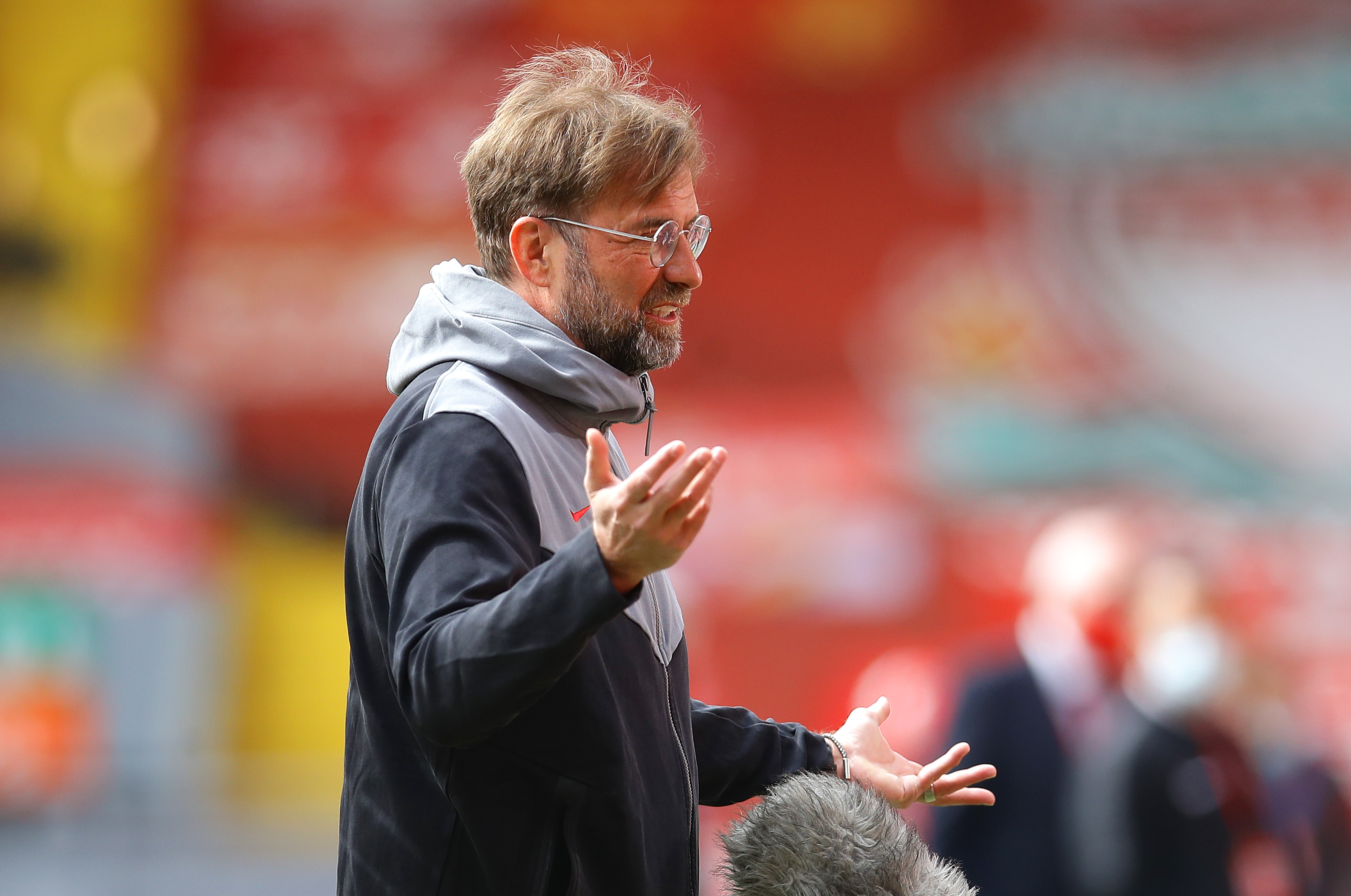 KRITISK: Før kampstart ble Liverpool-manager Jürgen Klopp spurt om Super League-oppstyret. Han sa de nå er opptatt av å spille fotball.
