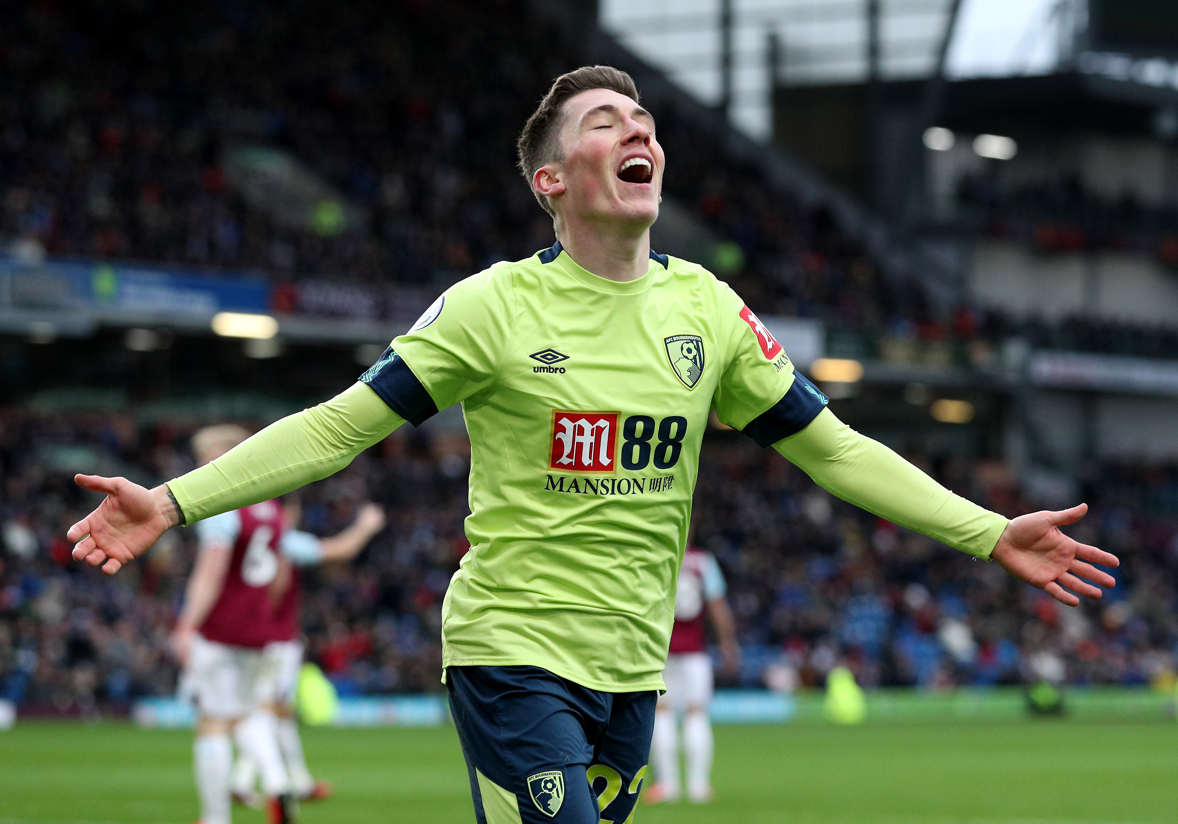 I EKSTASE: Wilson jubler etter sitt første Premier League-mål.