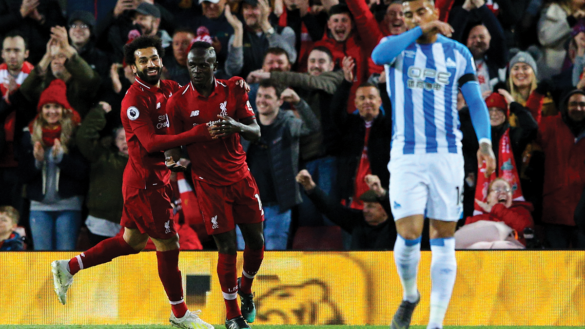 Scoringsdans for dagens toppscorere – Mo Salah og Sadio Mané.