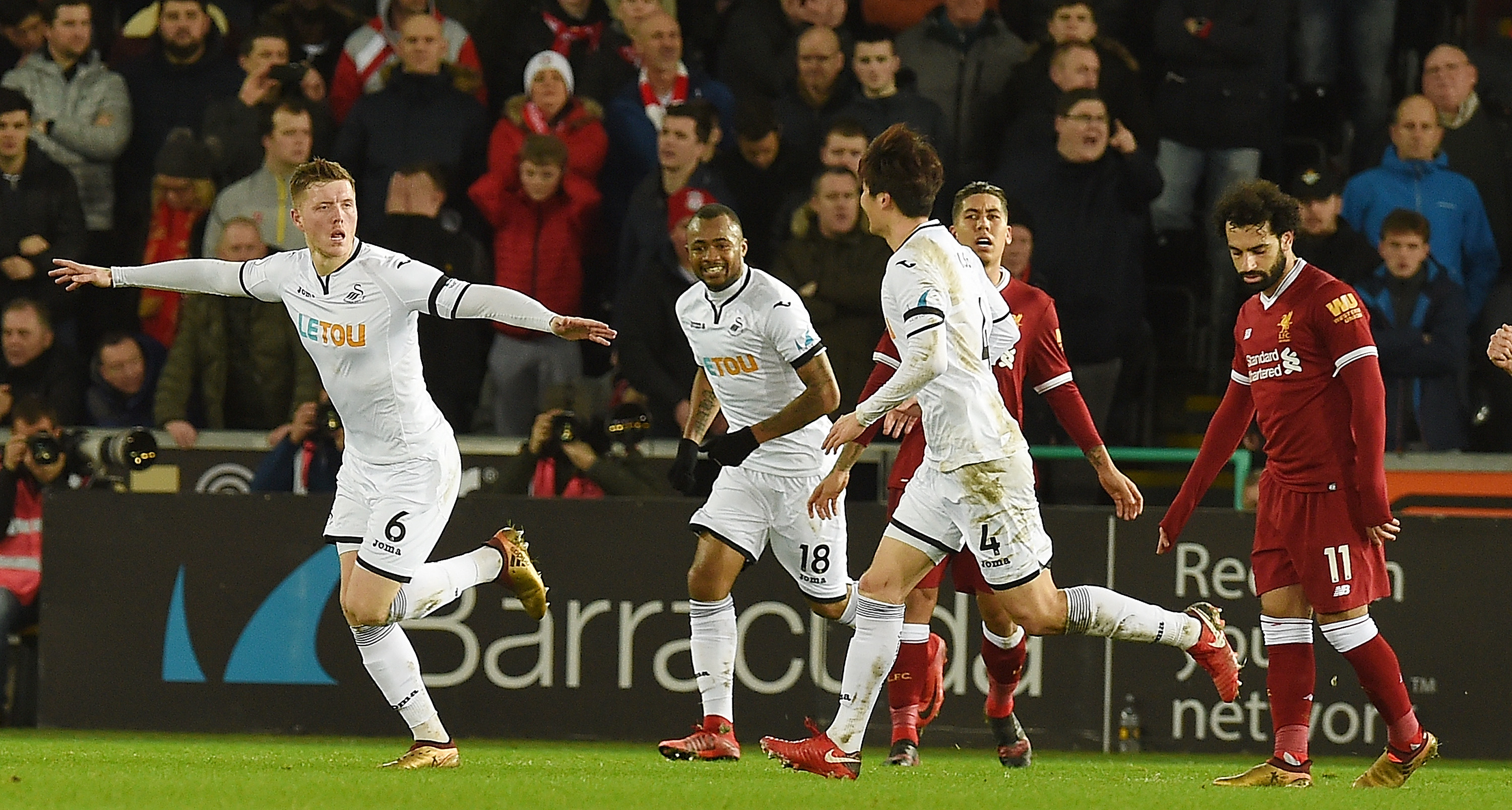TAPTE: Liverpool tapte 1-0 mot Swansea, med Lage på sidelinjen.