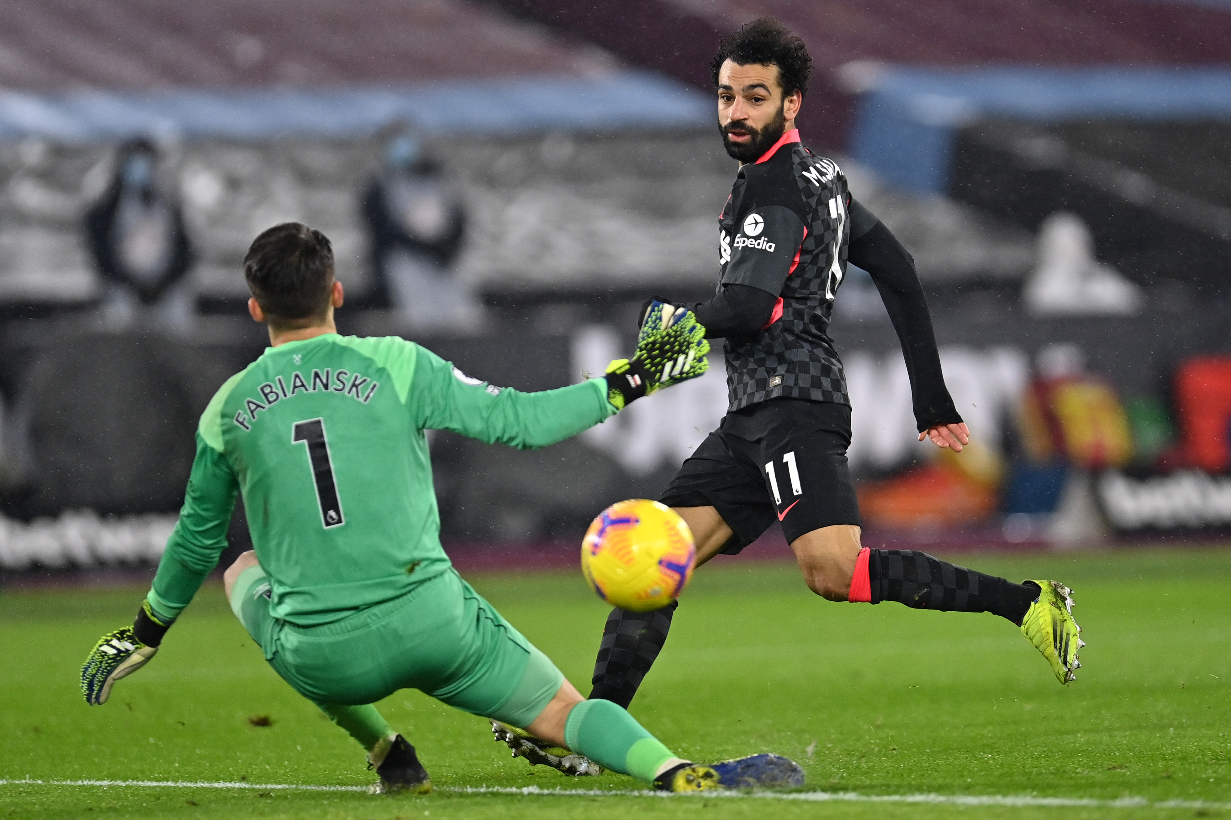 SCORER IGJEN: Mohamed Salahs nettsus mot West Ham var hans første siden Crystal Palace ble knust i desember.