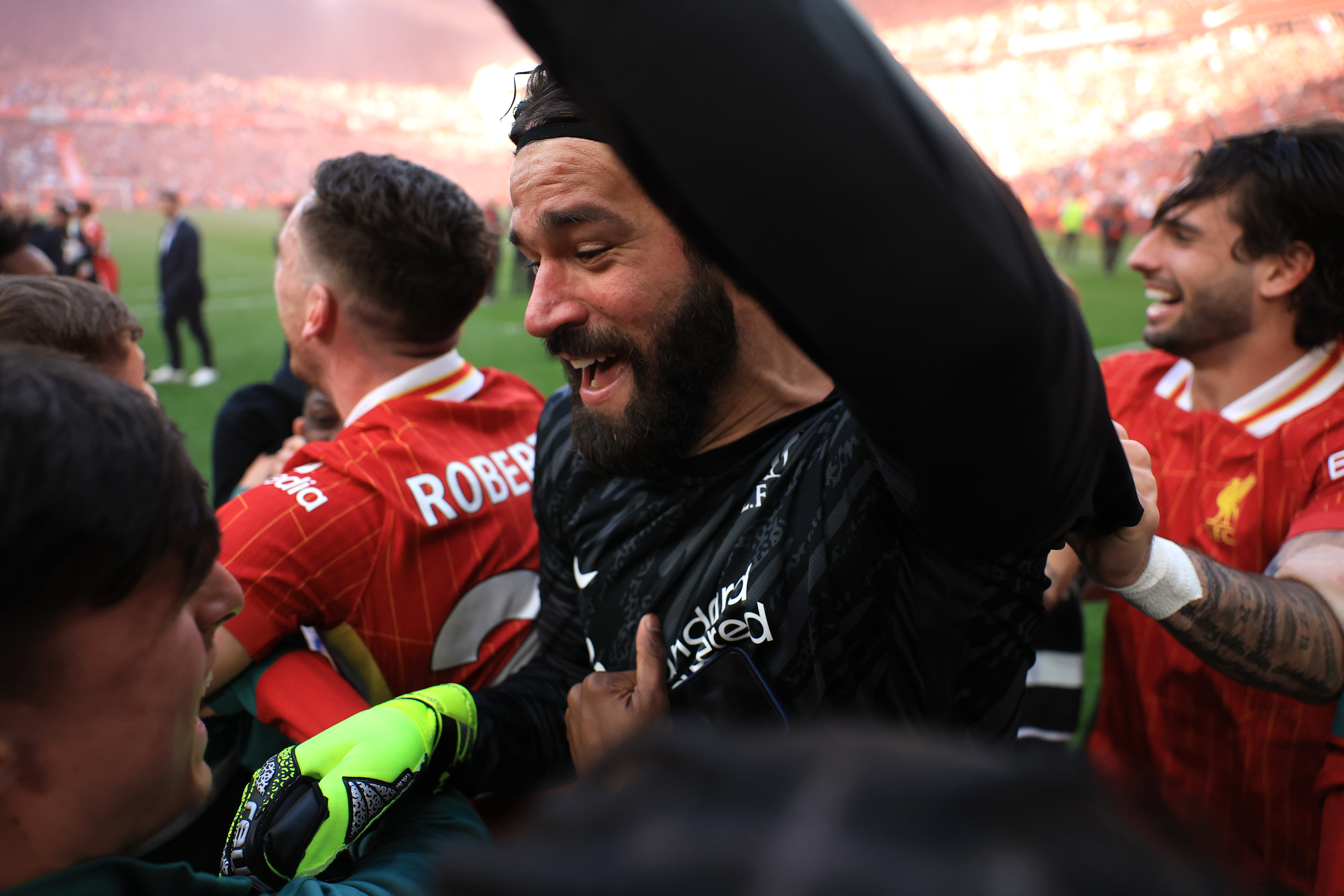 ALISSON BECKER: Alisson i ekstase etter ligagullet.