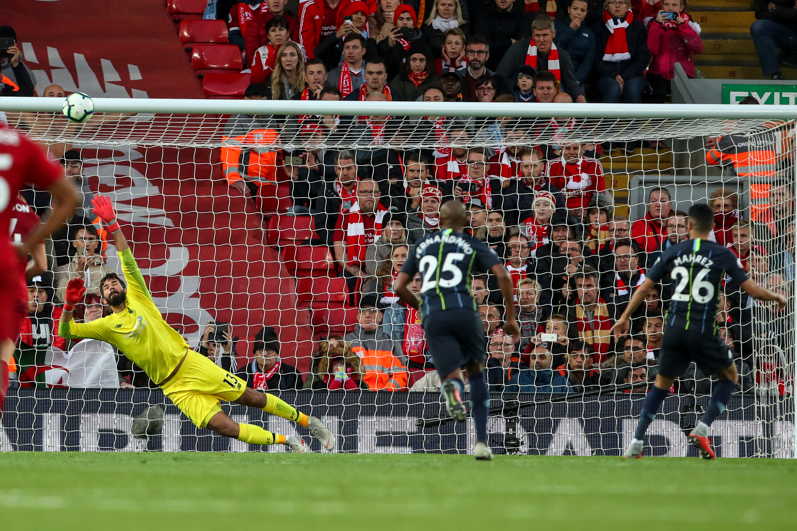 BOMMET: Riyad Mahrez misbrukte det eneste straffesparket Liverpool fikk imot i 2018/19-sesongen.