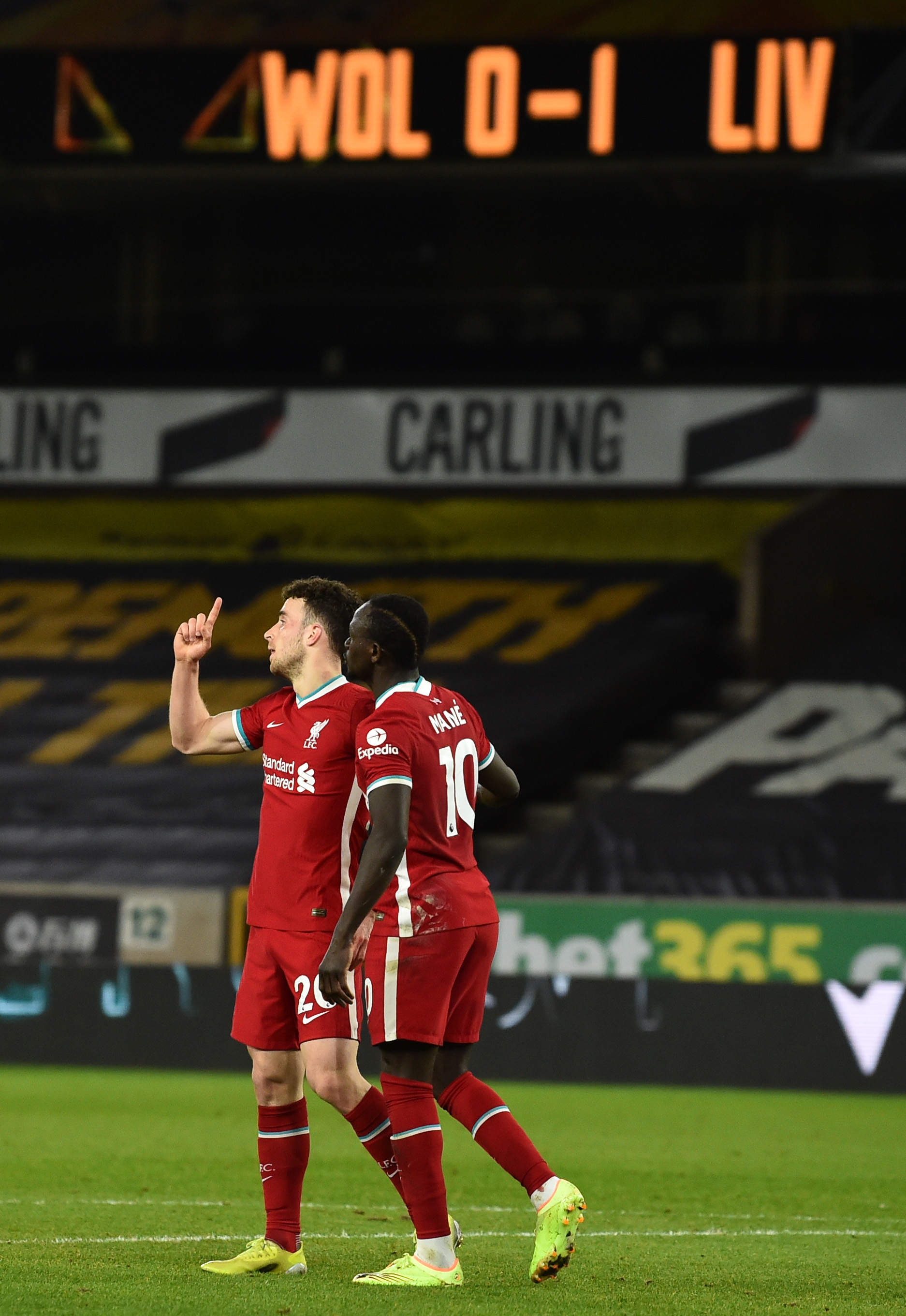 0–1: Diogo Jota scoret det avgjørende målet mot sine gamle lagkamerater i Wolves.