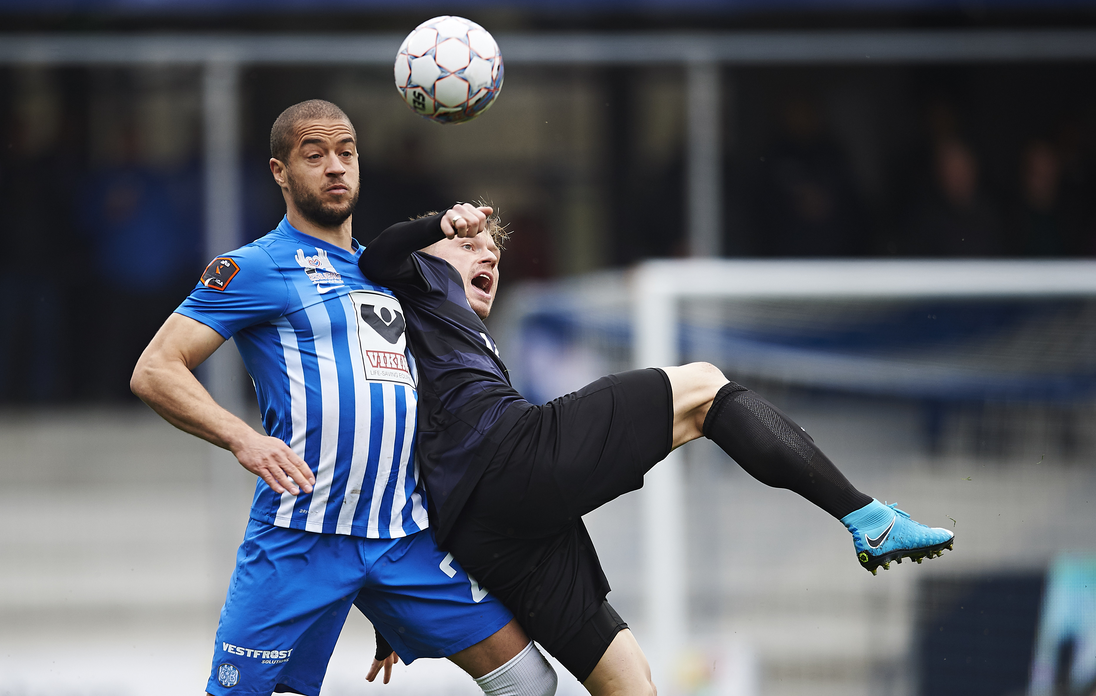 SPILTE I SAMME FORSVARSREKKE: Andreas Nordvik var midtstopper i Esbjerg da Kostas Tsimikas var utlånt til den danske klubben.