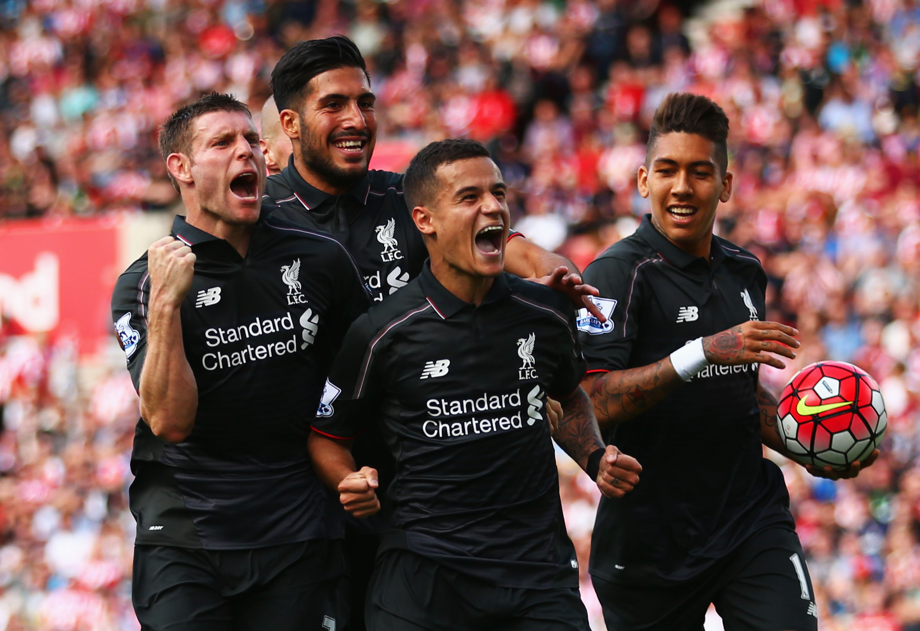 FEM ÅR: Firmino med lagkameratene i 2015.