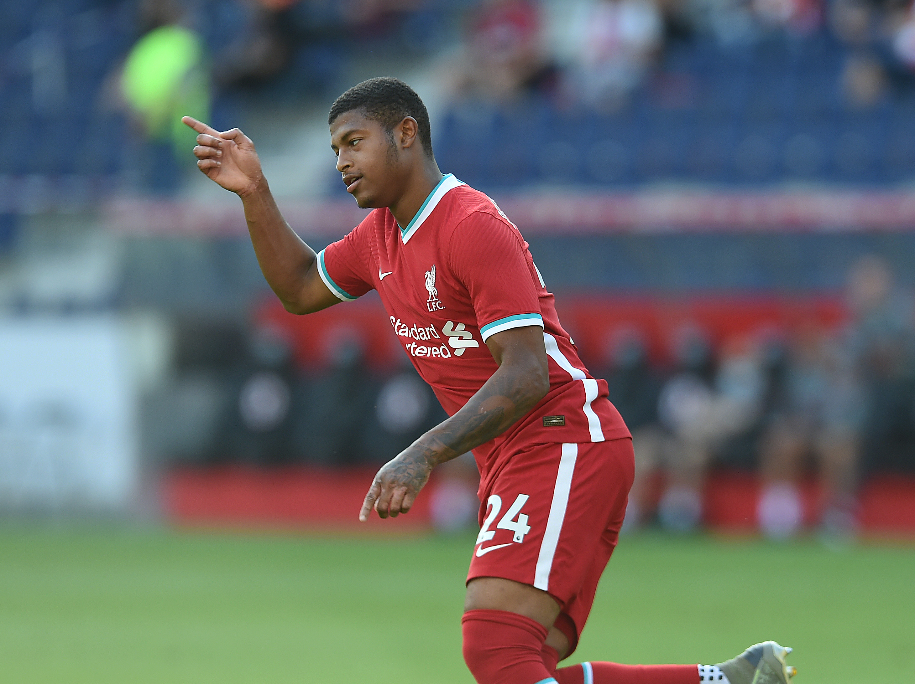VISTE FERDIGHETENE: Rhian Brewster scoret mot både Stuttgart og Red Bull Salzburg i Liverpools sesongsoppkjøring.