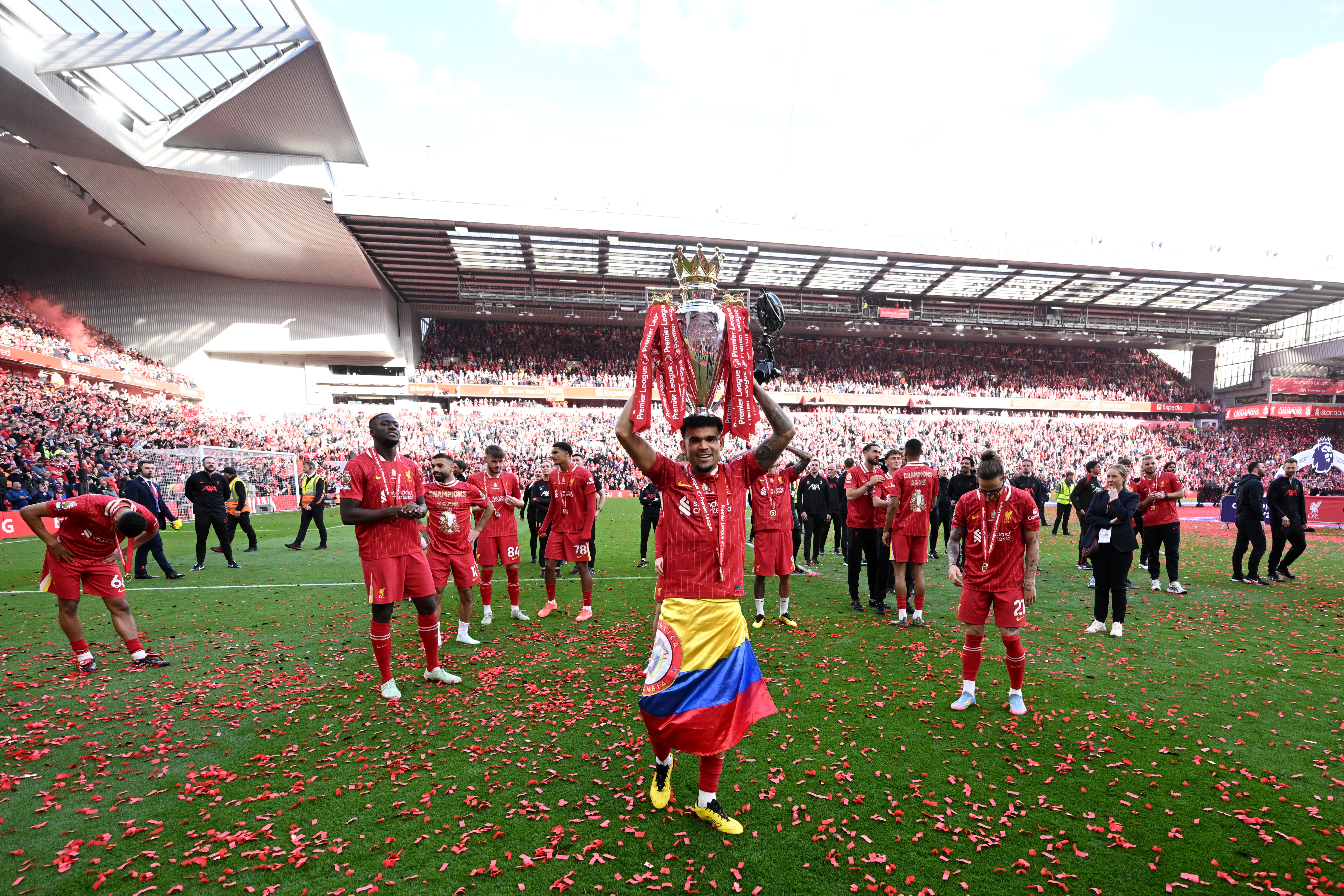 FIKK DRØMMEN OPPFYLT: Luis Diaz har drømt om å vinne Premier League helt siden han var liten og vokste opp i Barrancas i Colombia.