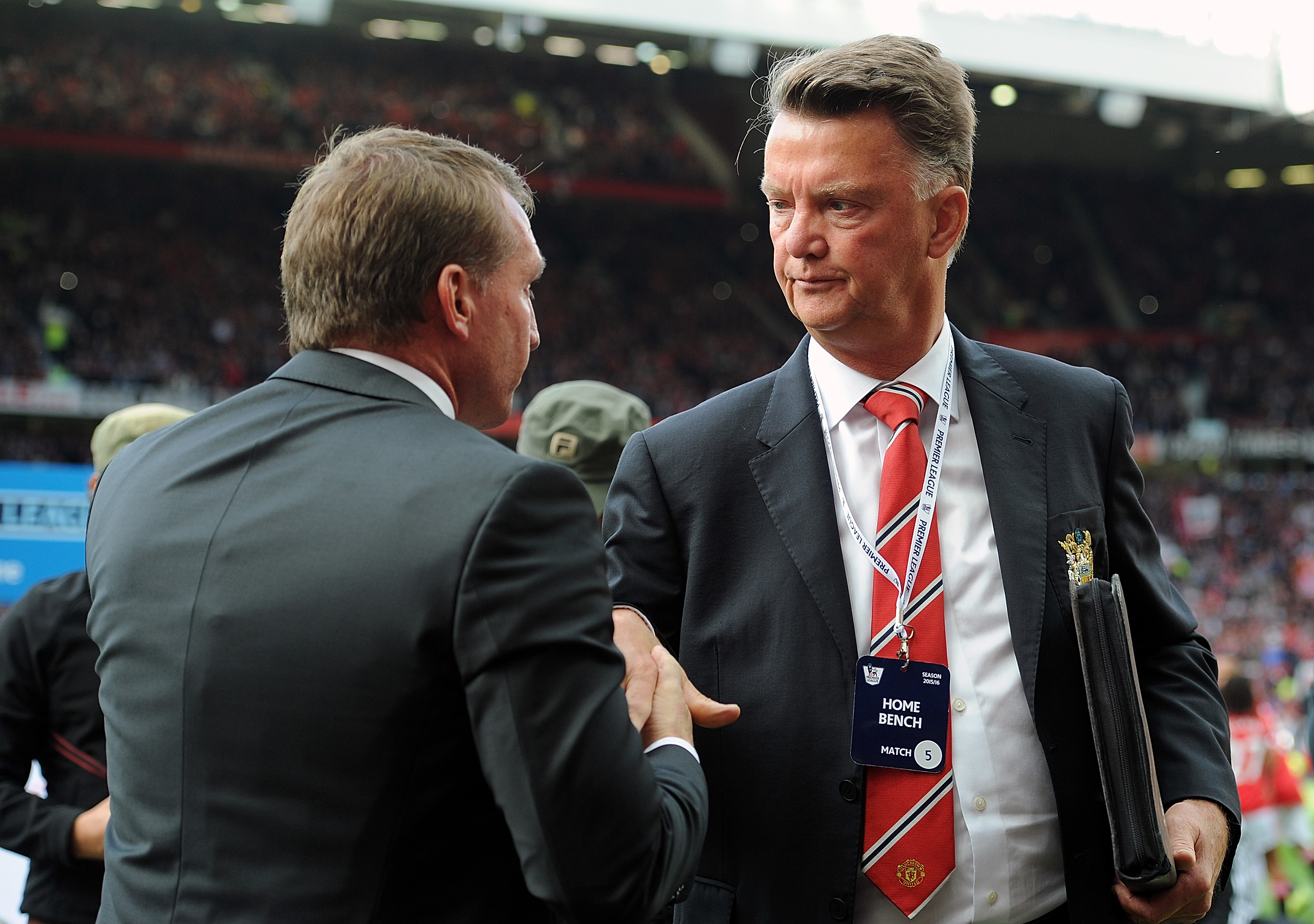 DÅRLIGE VENNER: Rodgers og Van Gaal var ikke bestevenner under tiden som rivaler.