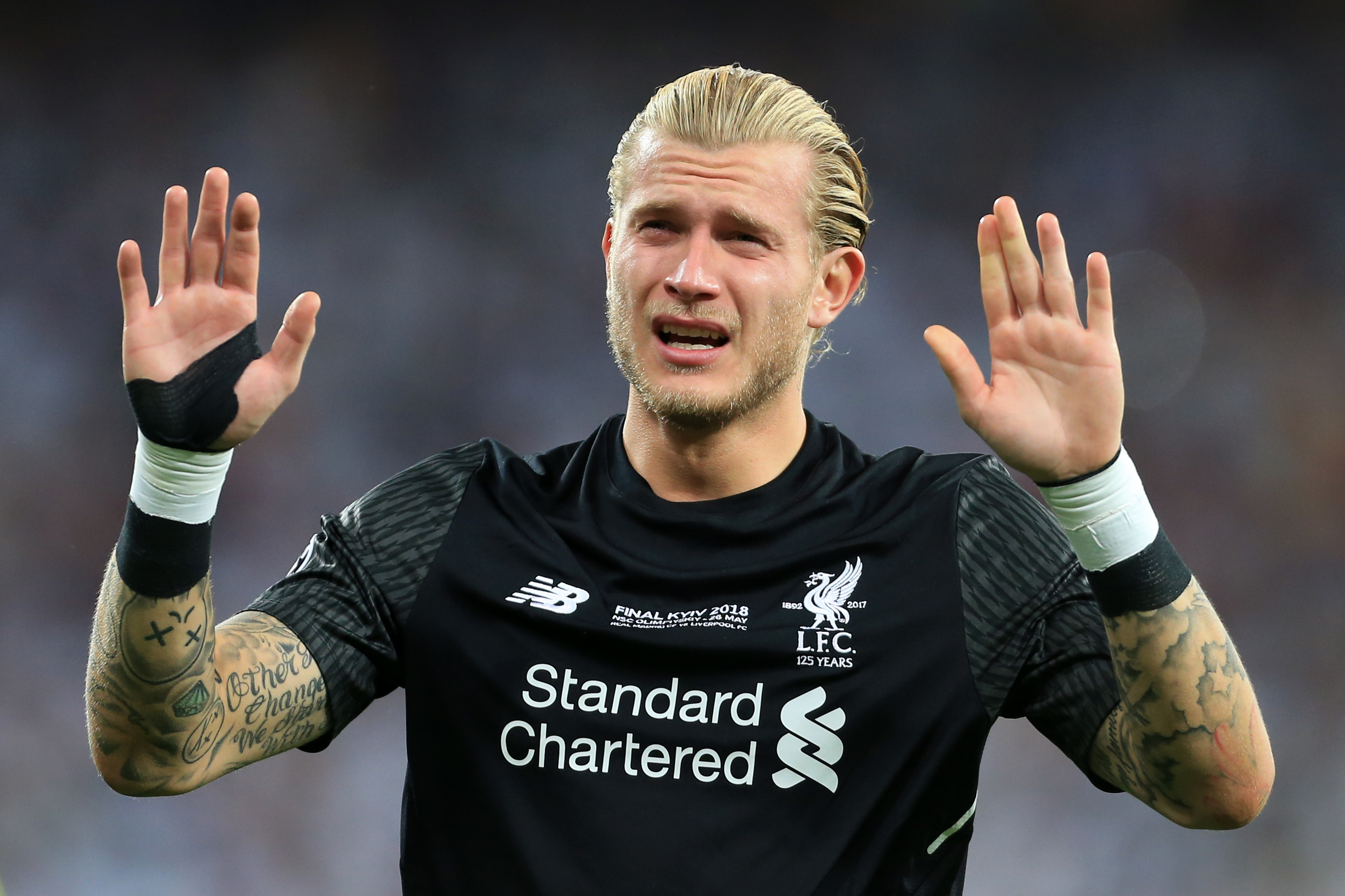 KNUST: Karius var sønderknust etter Champions League-finalen i Kiev i 2018.