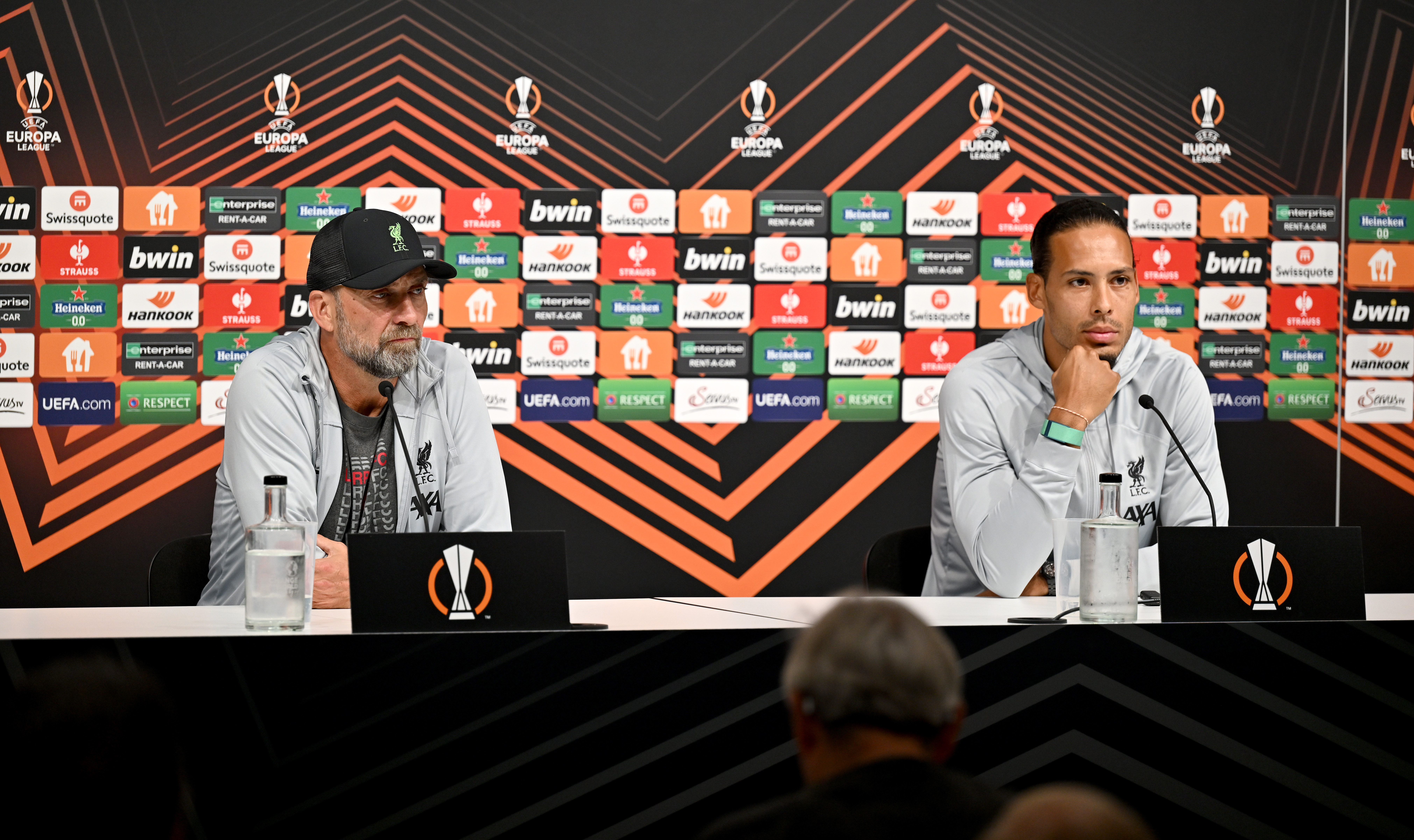 Europa League: Jurgen Klopp and Virgil van Dijk met the press before the LASK match.